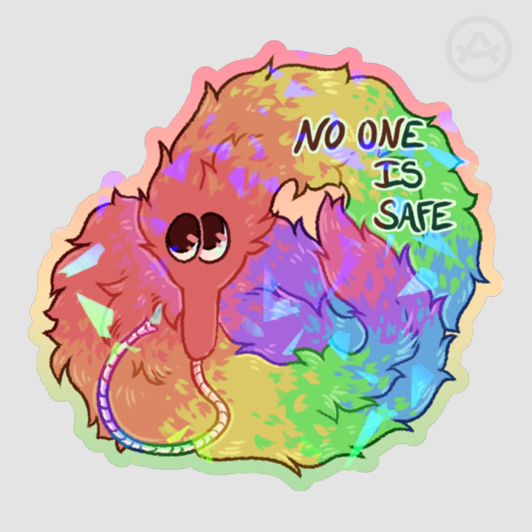 No One Is Safe Worm Sticker