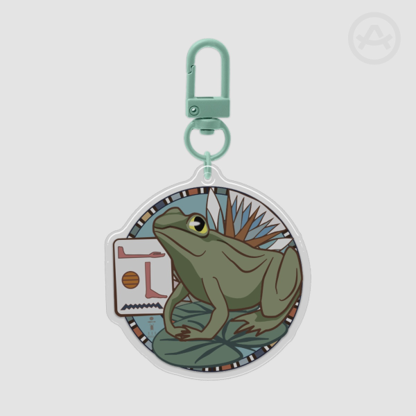 Ancient Egyptian Frog mascot Epoxy Clear Acrylic Keychains
