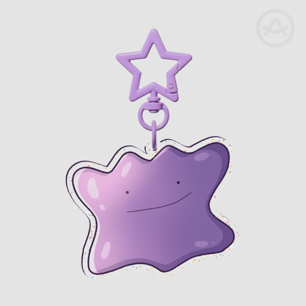 Pokemon Shiny Ditto Double-Sided Keychain