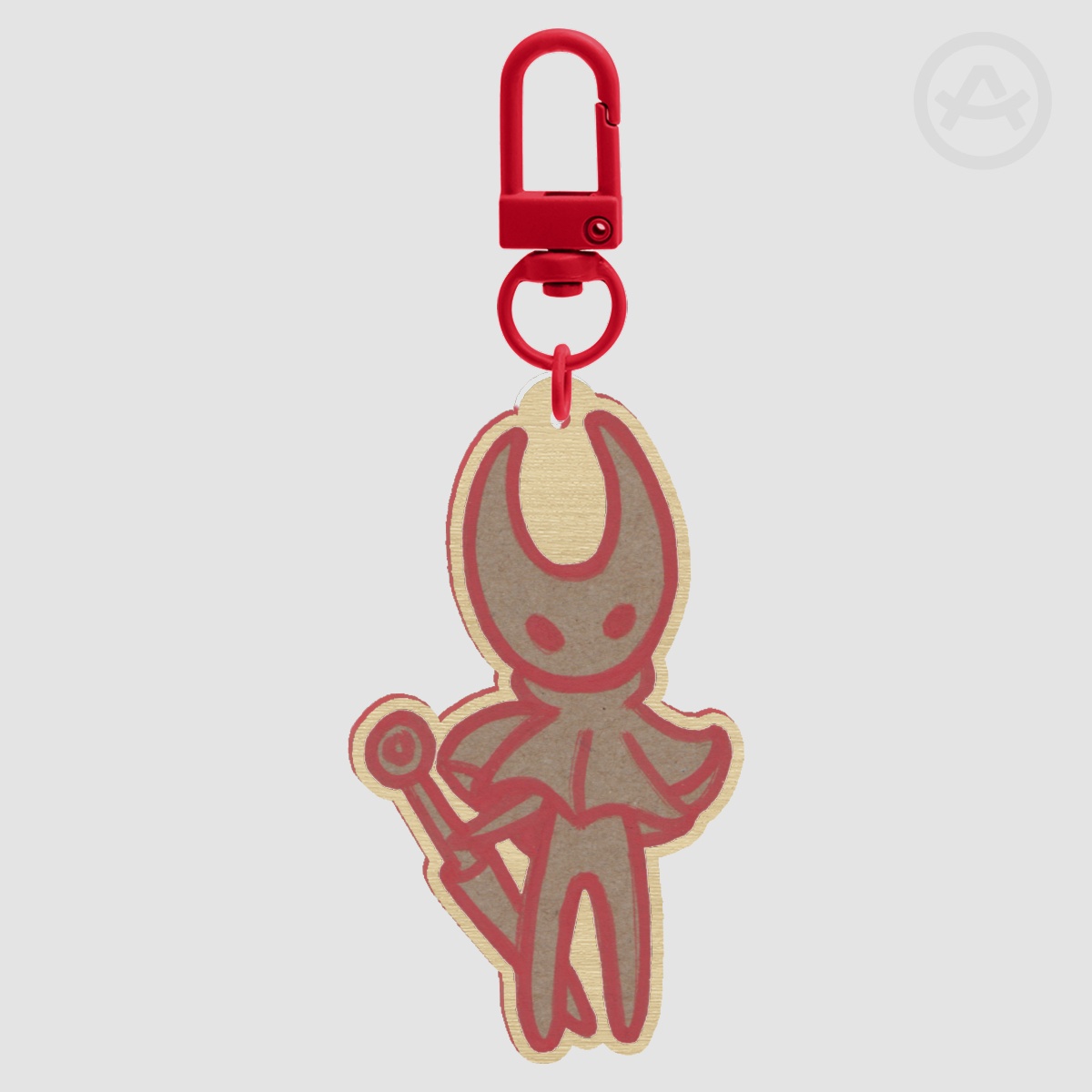 Cardboard Hornet Wooden Keychain