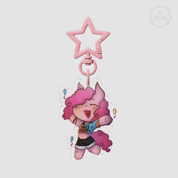 pinkie pie Glitter Acrylic Keychains