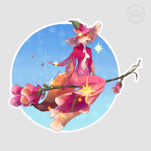 Fox Witch Sticker