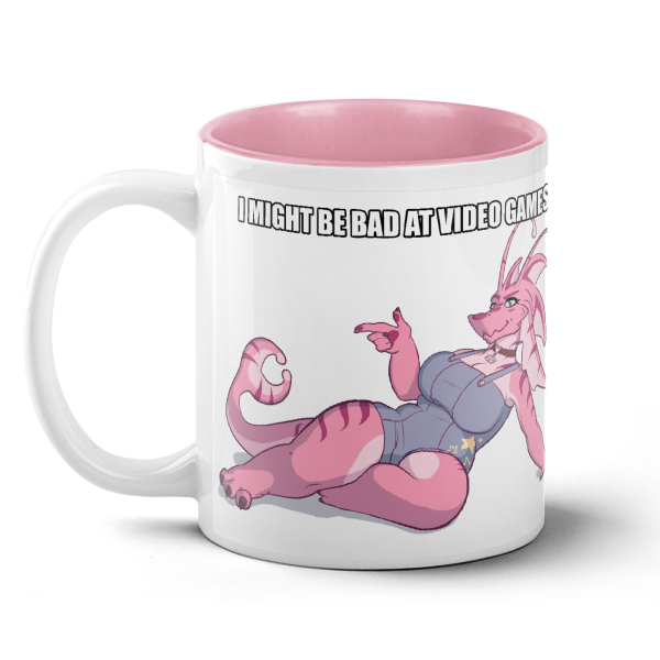 Edie "I might be bad at video games" meme printed mug