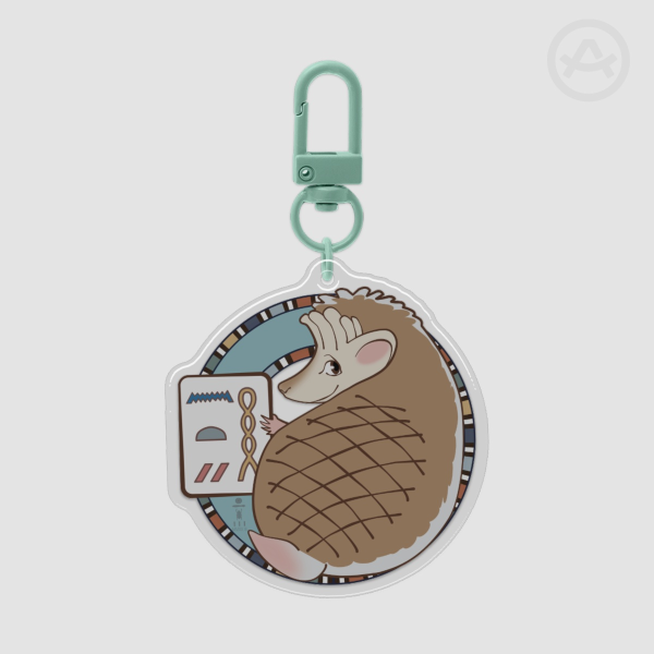 Ancient Egyptian Hedgehog Epoxy Clear Acrylic Keychains