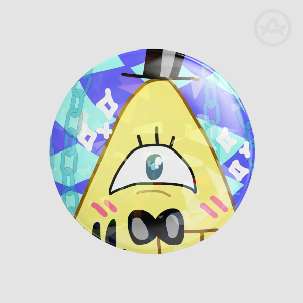 Bill Cipher Holo Button
