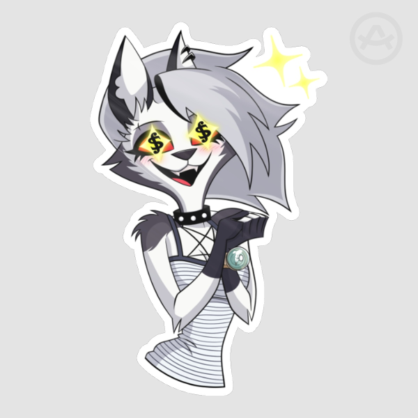 Loona really love money - Sticker