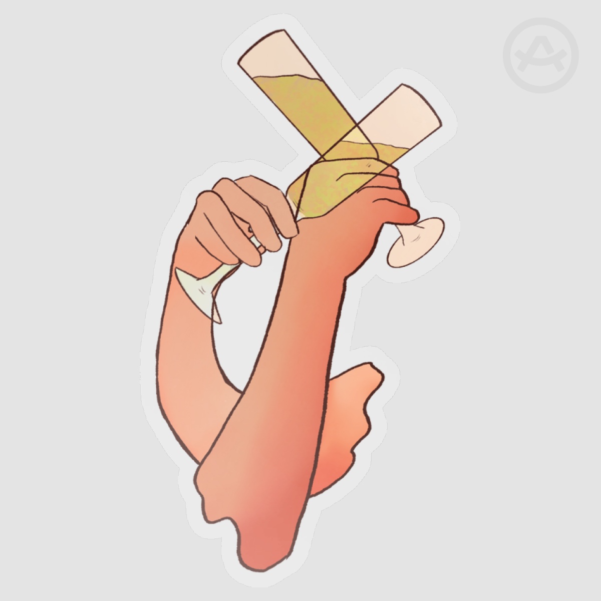 Cheers Of Two Vinyl Die Cut Stickers