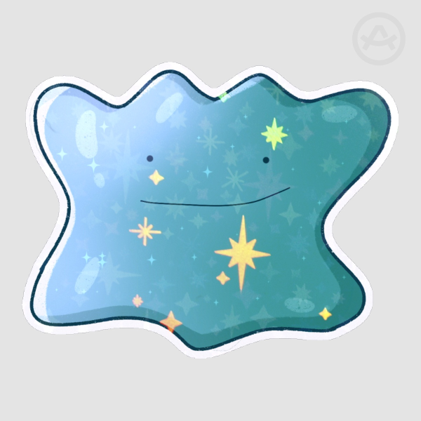 Shiny Ditto Holographic Sticker