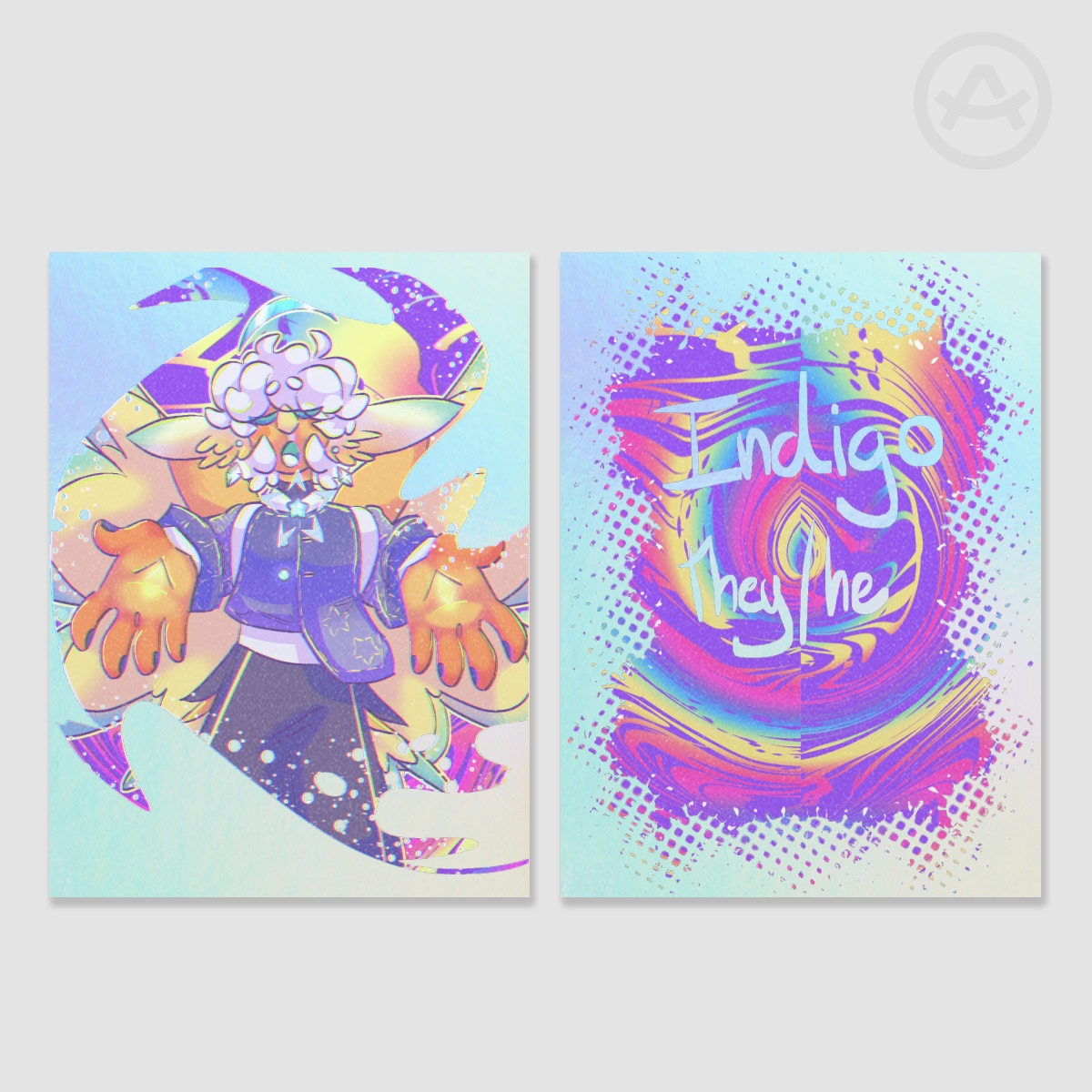 Cerulean (Indigo) Rainbow Holographic Photocard