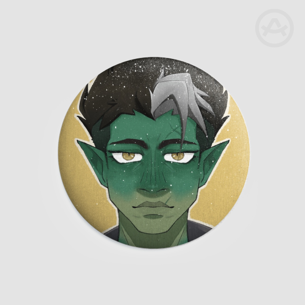 [ CRITICAL ROLE ] Fjord Stone Glitter Button