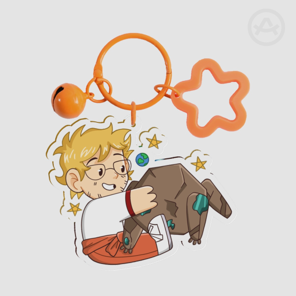 Grace and Rocky Keychain
