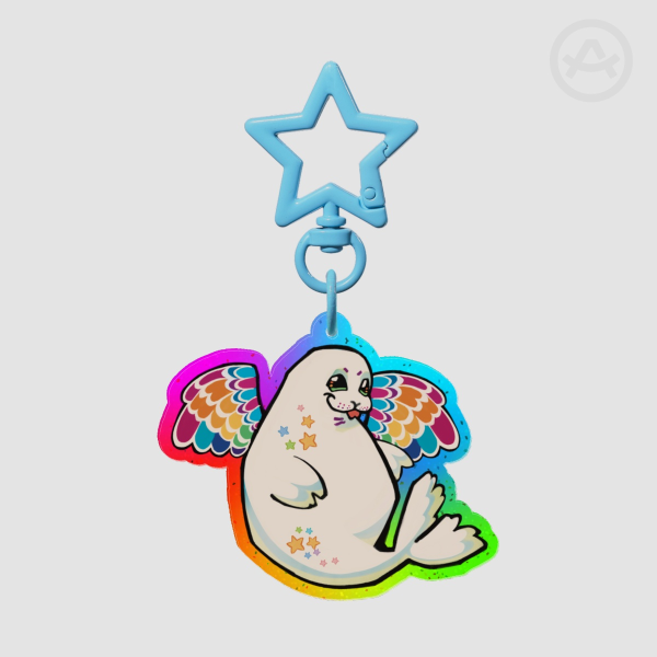 Angel seal rainbow keychain