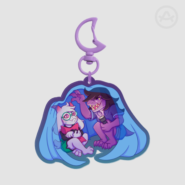 Susie and Ralsei Sleepover Keychain