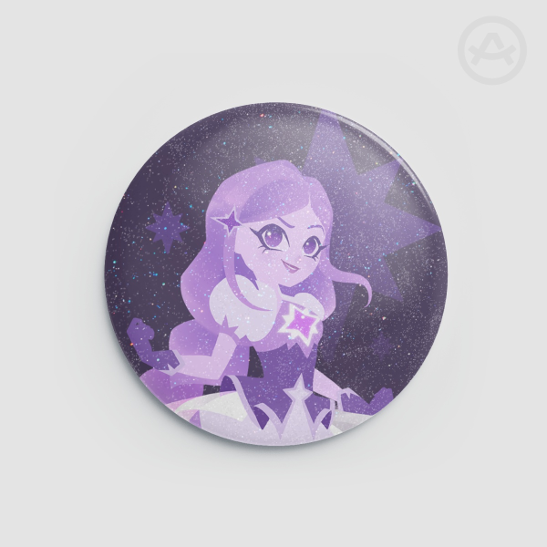 Carissa | Lolirock | 58 mm Glitter Round Badge