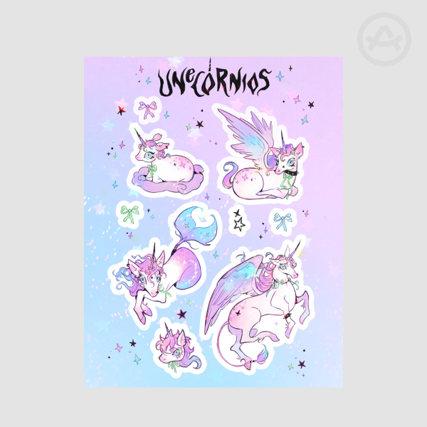 Unicorns Stickers Sheet