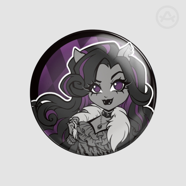 Clawdeen Wolf | Monster High | 58 mm Silver Round Badge