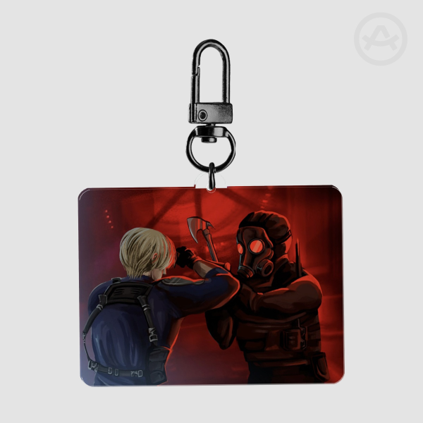 Leon vs Hunk Resident Evil Requiem Keychain
