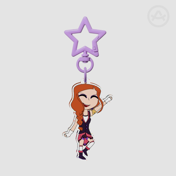 BFF!Carissa Glitter Acrylic Keychains