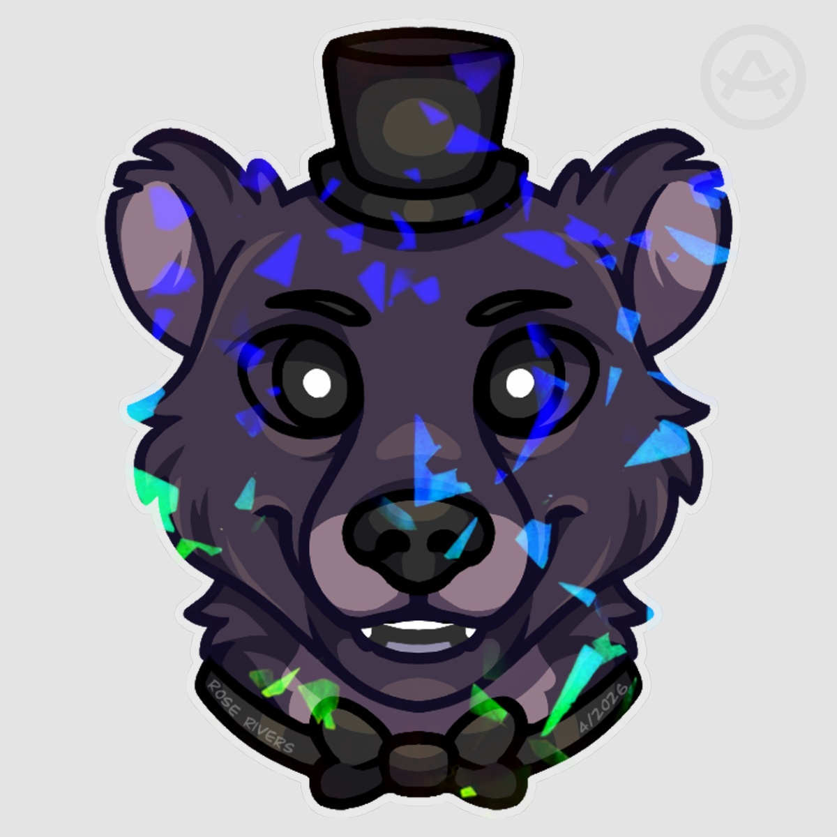 Shadow Freddy XL Holographic Sticker
