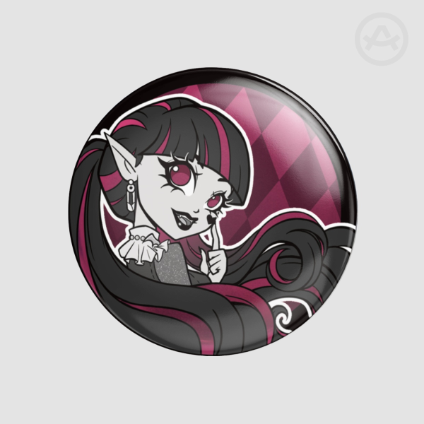 Draculaura | Monster High | 58 mm Silver Round Badge