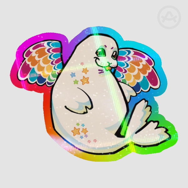 Angel seal rainbow sticker