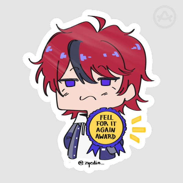 "Fell for it again award" Takumi [Sticker]