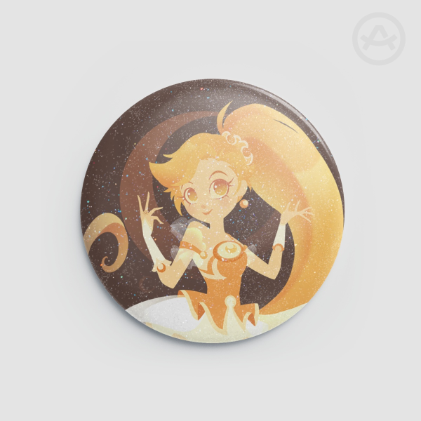 Auriana | Lolirock | 58 mm Glitter Round Badge