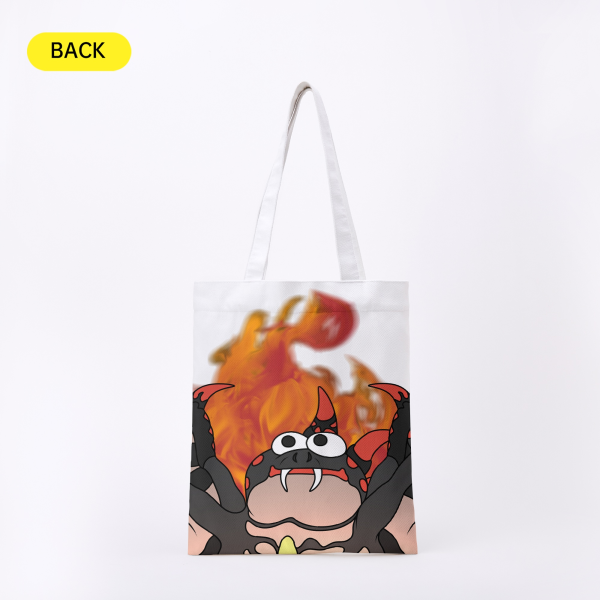 EVERYTHING BURNS Full-print Canvas Tote Bag