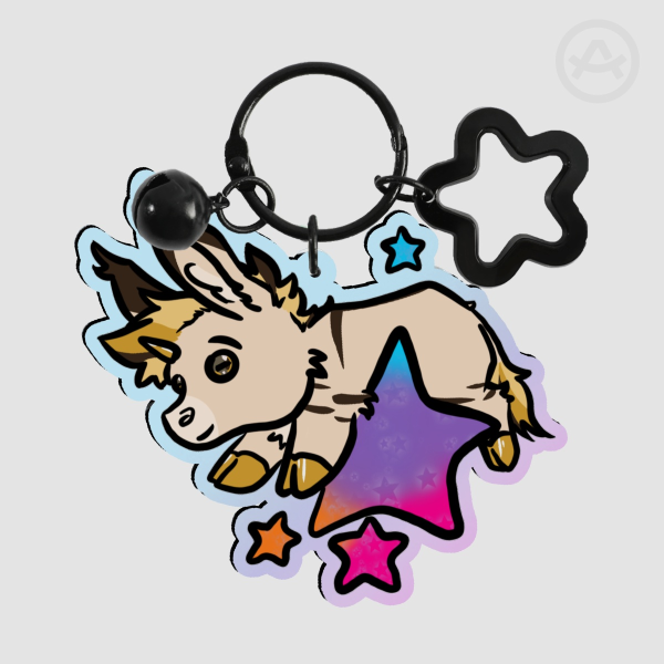 Rainbow Acrylic Keychains Forest Mule-Nicorn Honey