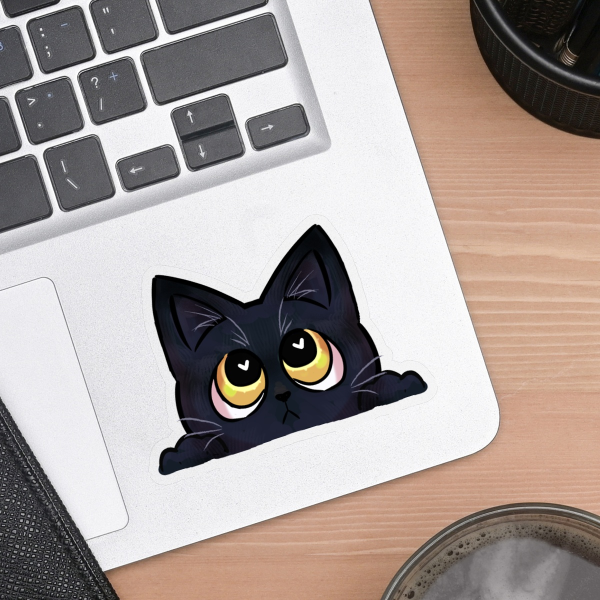 American Bobtail Cat Peeker Clear Vinyl