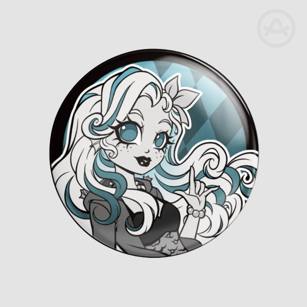 Lagoona Blue | Monster High | 58 mm Silver Round Badge