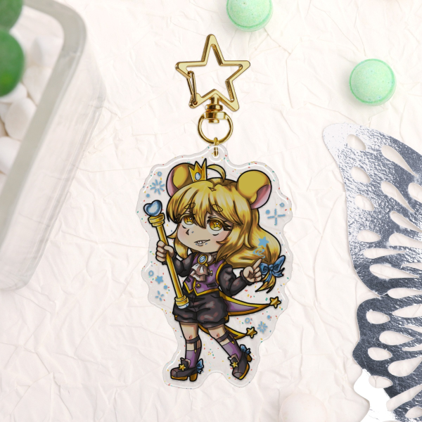 ThePrinceOfFluff ( VT ) Glitter Keychain