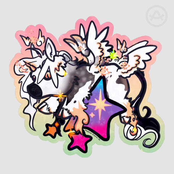 Saturn Colored Edge Die Cut Stickers