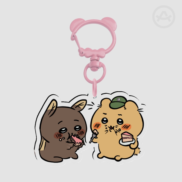 Patrick Stump and Pete Wentz Chiikawa-style Clear Acrylic Keychain