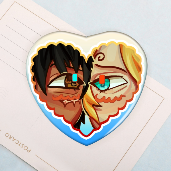 [OP] LUSAN Heart Shape Holographic Badges