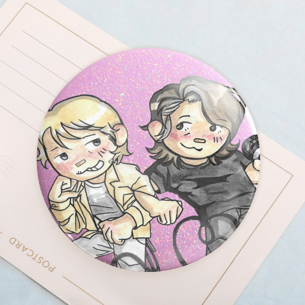 Gerard Way and Geoff Rickly Holographic Badge