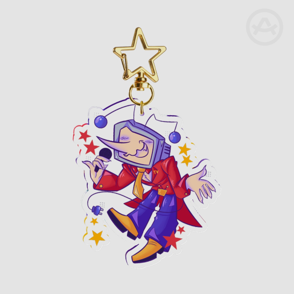 Tenna Deltarune / Clear Acrylic Keychain