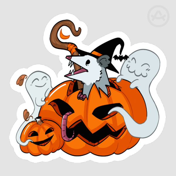 Halloween Possum [Sticker]