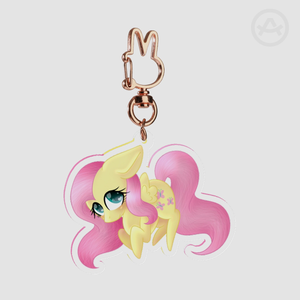 Fluttershy Clear Acrylic Keychain