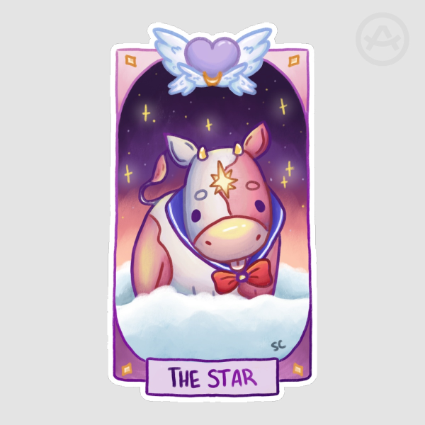 The Star Cow Cult Tarot Sticker