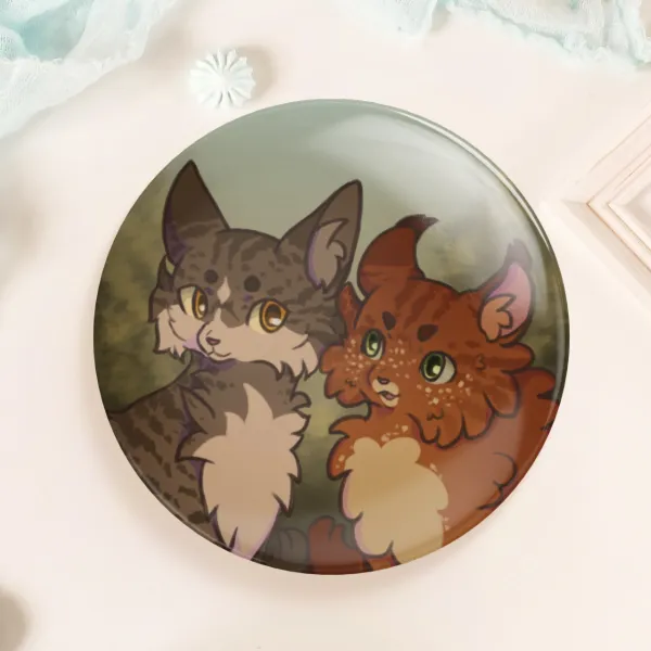 Leafpool and Squirrelflight [Button pin]