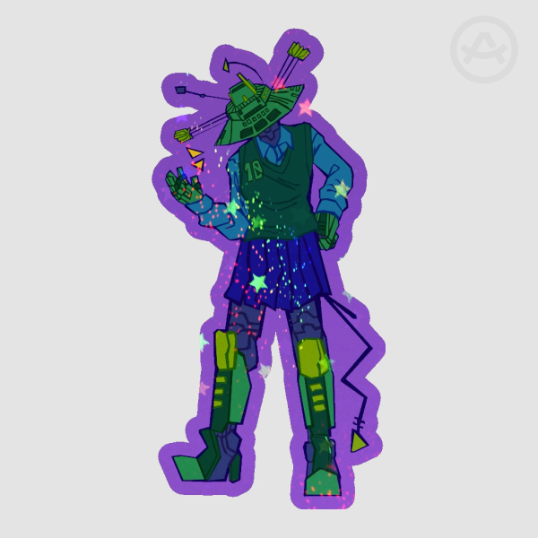 Pioneer Ten Colored Edge Die Cut Sticker