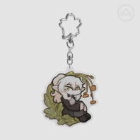 Lettuce Indra - The Reaper of the Forbidden Garden - Epoxy Clear Acrylic Keychain