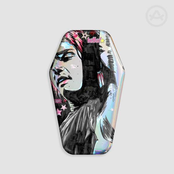 Gerard Way Danger Days Coffin Shape Holographic Badge
