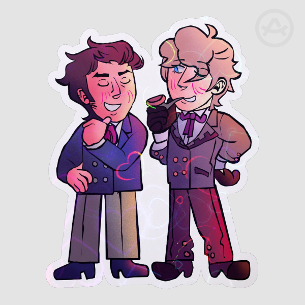 Herlock Sholmes & Yujin Mikotoba Die Cut Sticker