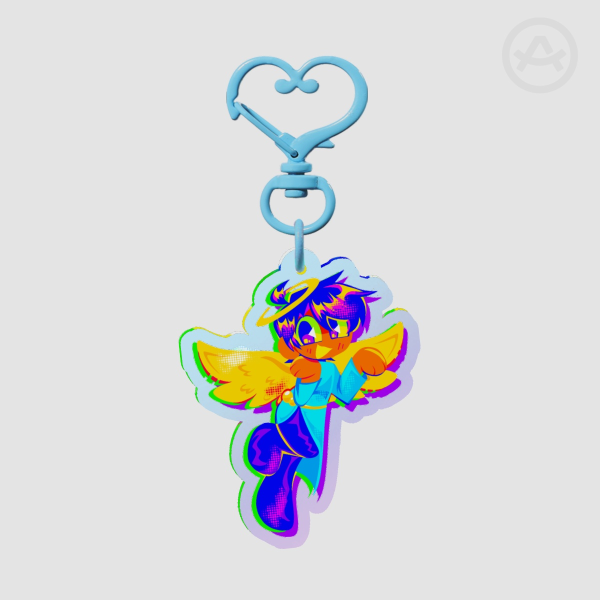 Audy Angel Rainbow Acrylic Keychains
