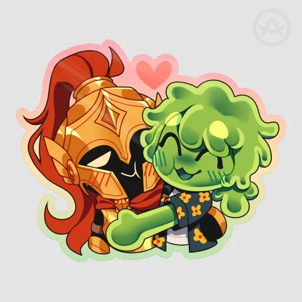 Colored Edge Die Cut Stickers - SlimeKnight