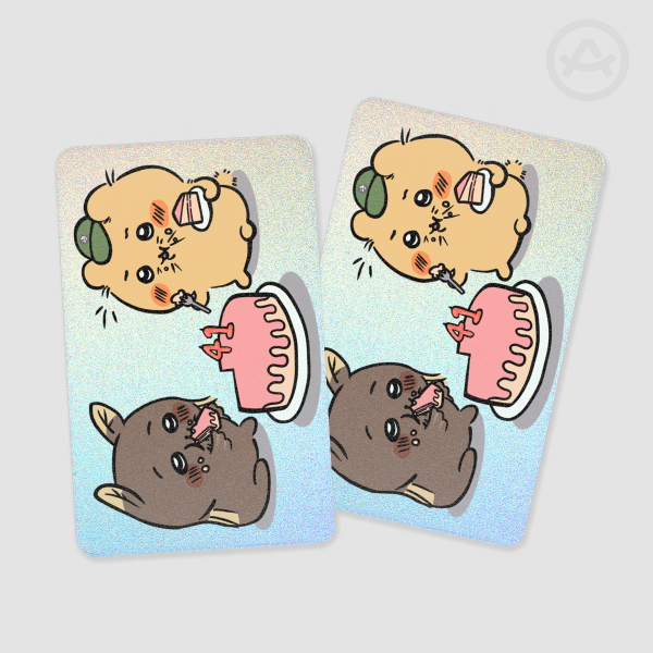 Patrick Stump and Pete Wentz Chiikawa-Style Holographic Photocard