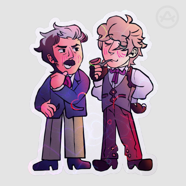 Herlock Sholmes and Yujin Mikotoba Die Cut Sticker