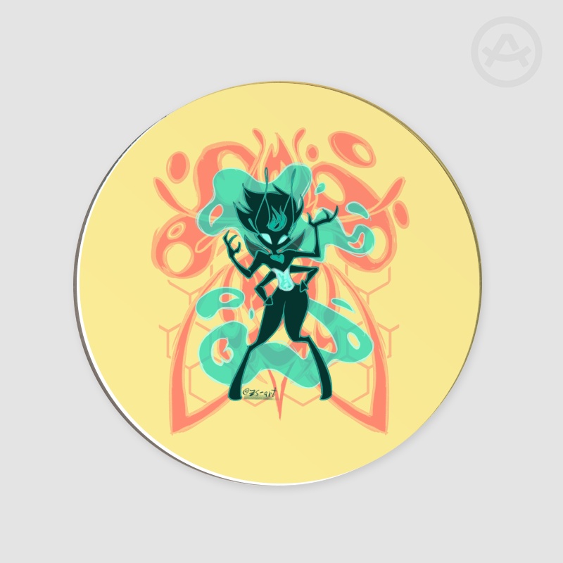 Bee Clear Acrylic Coaster - 3.93""(100mm), Rotundity
